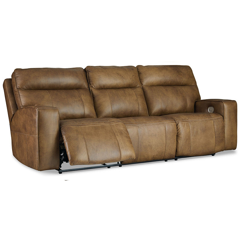 Game Plan - Caramel - Pwr Rec Sofa With Adj Headrest