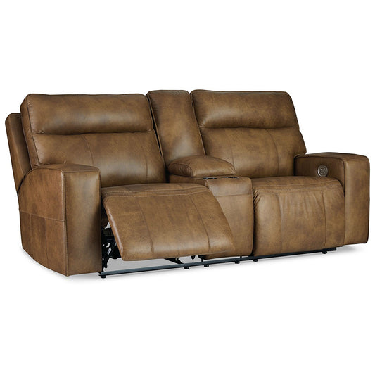 Game Plan - Light Brown - Pwr Rec Loveseat/Con/Adj Hdrst