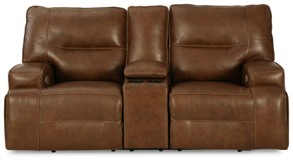 Francesca - Auburn - Pwr Rec Loveseat/Con/Adj Hdrst