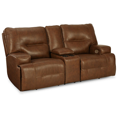 Francesca - Auburn - Pwr Rec Loveseat/Con/Adj Hdrst