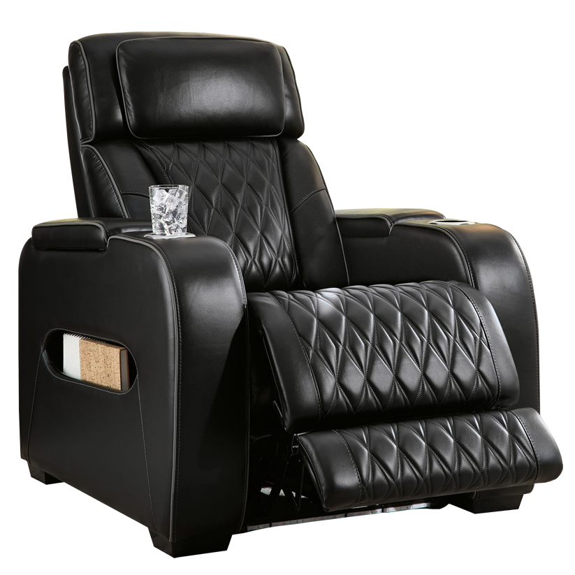 Boyington - Black - Power Recliner/ Adj Headrest