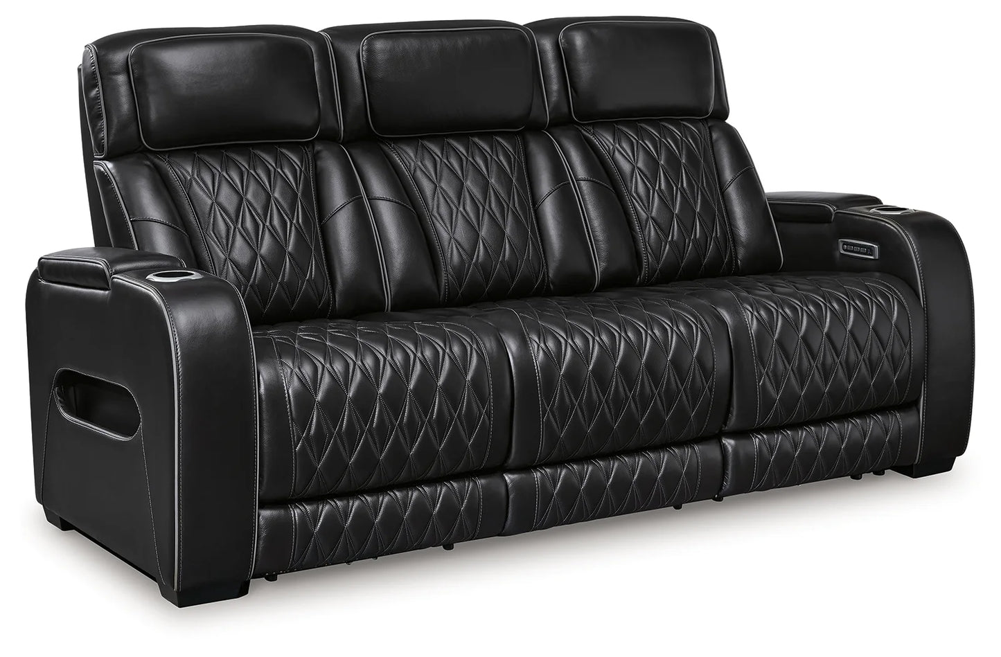 Boyington - Black - Power Reclining Sofa With Adj Headrest 12