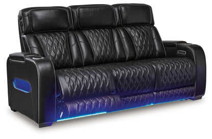 Boyington - Black - Power Reclining Sofa With Adj Headrest 11