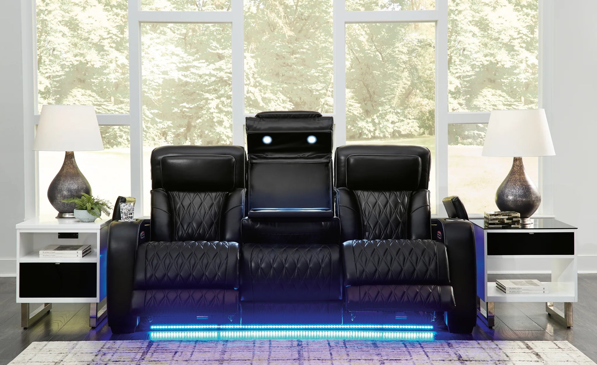 Boyington - Black - Power Reclining Sofa With Adj Headrest 8