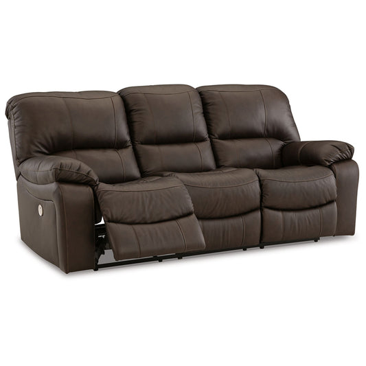 Leesworth - Dark Brown - Power Reclining Sofa