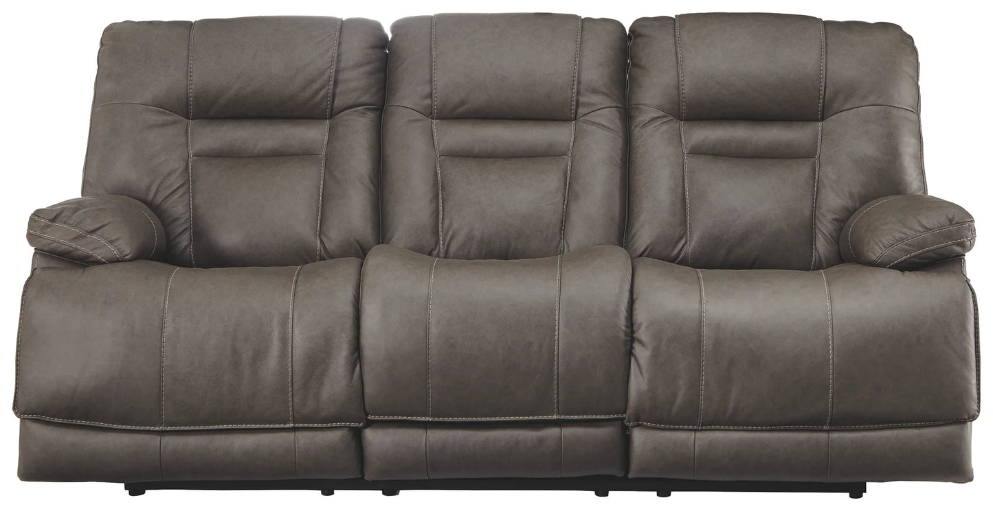 Wurstrow - Smoke - Pwr Rec Sofa With Adj Headrest