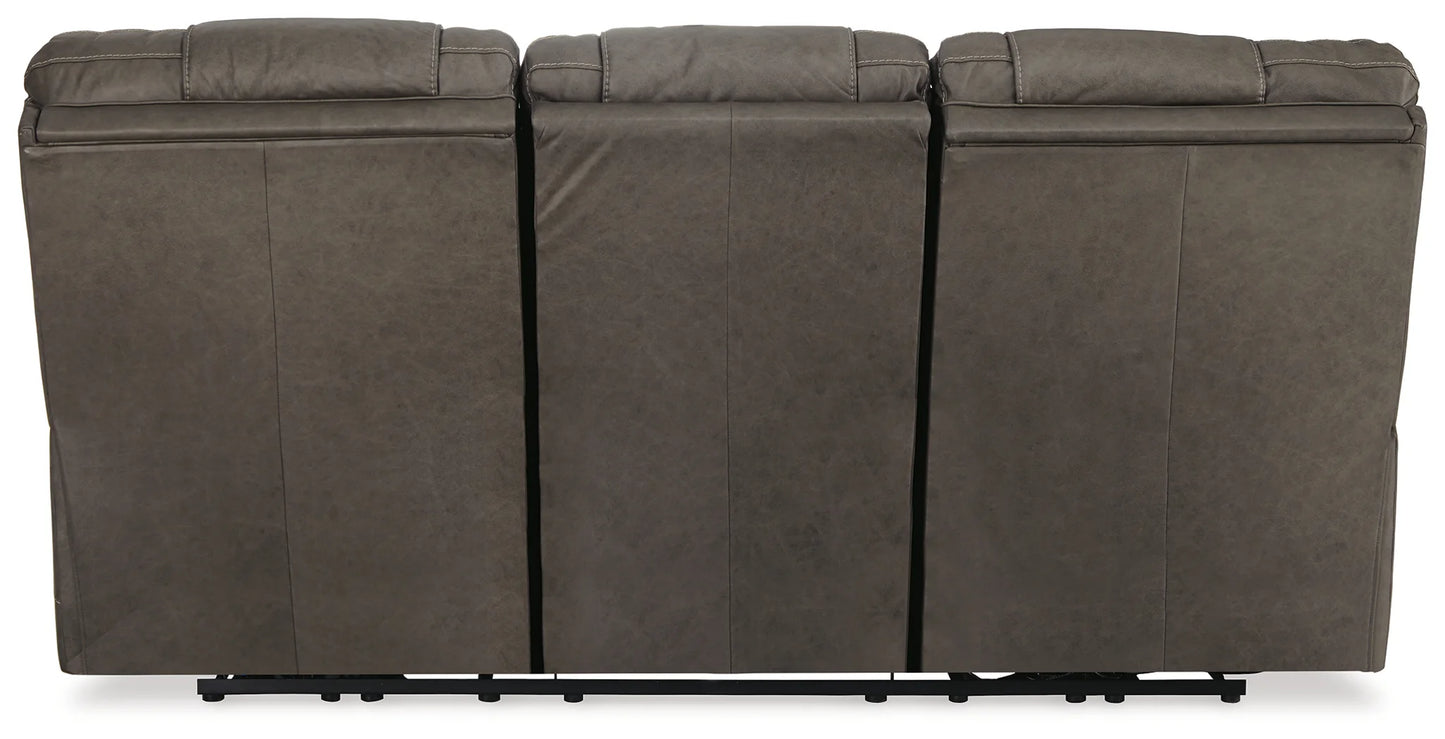 Wurstrow - Smoke - Pwr Rec Sofa With Adj Headrest