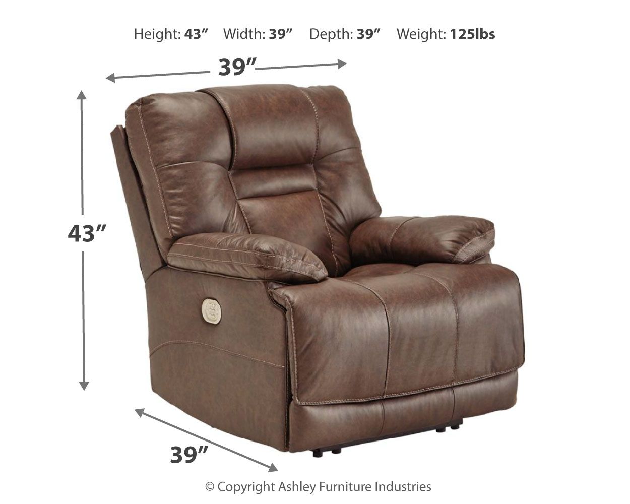 Wurstrow - Umber - Pwr Recliner/Adj Headrest