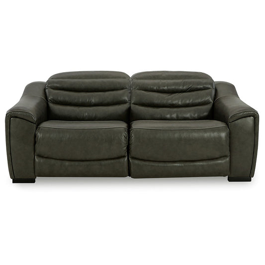 Center Line - Dark Gray - 2-Piece Power Reclining Loveseat