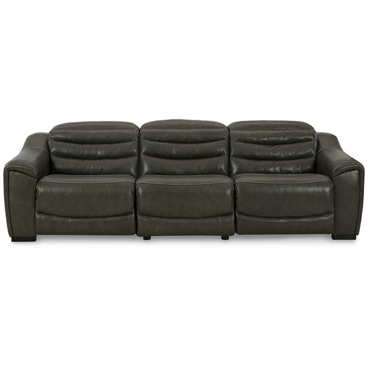 Center Line - Dark Gray - 3-Piece Power Reclining Sectional