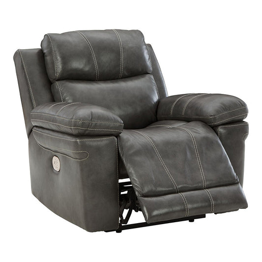 Edmar - Charcoal - Pwr Recliner/Adj Headrest