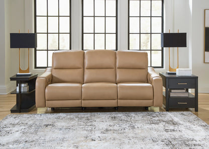 Mosswell - Power Reclining Sofa With Adj Headrest - Toffee