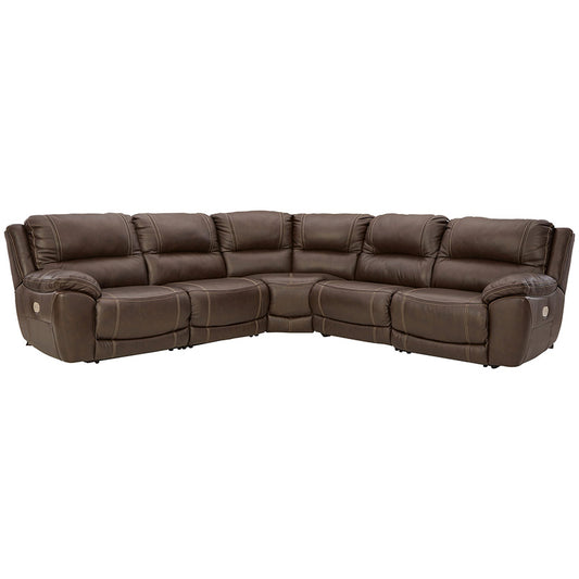 Dunleith - Chocolate - Power Sectional 5 Pc