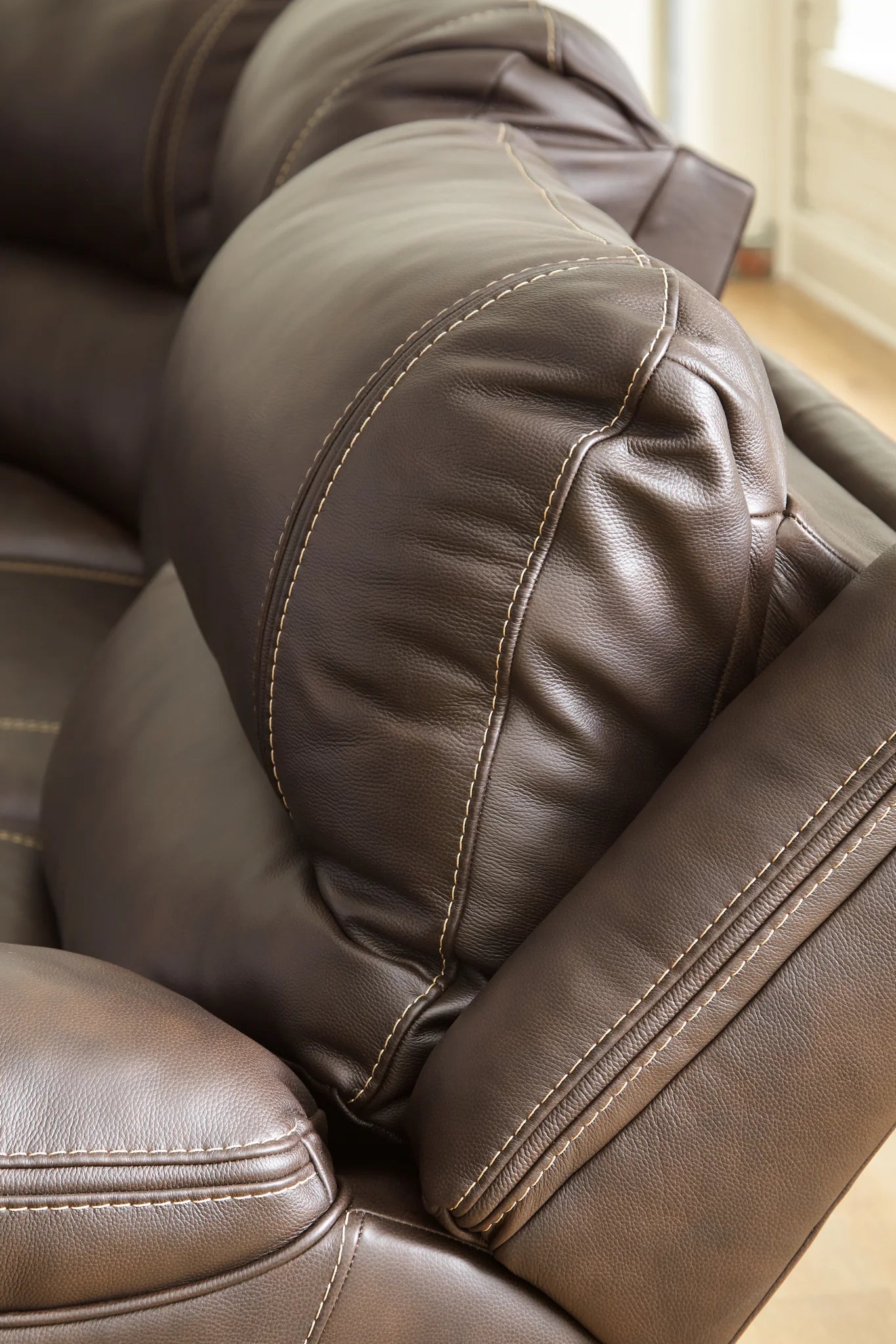 Dunleith - Chocolate - 3-Piece Power Reclining Loveseat With Console