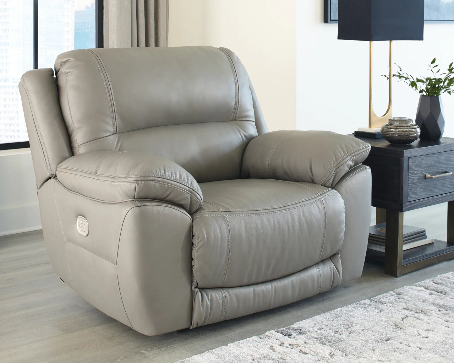 Dunleith - Gray - Zero Wall Recliner W/pwr Hdrst 1