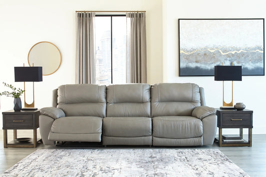 Dunleith - Gray - 3-Piece Power Reclining Sofa