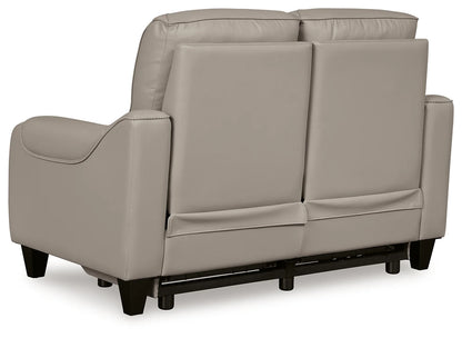 Mercomatic - Gray - Power Reclining Loveseat With Adj Headrest