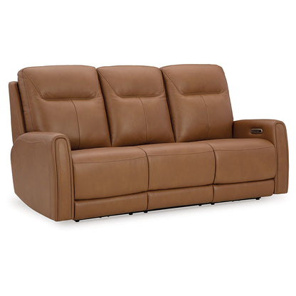 Tryanny - Butterscotch - Power Reclining Sofa With Adj Headrest