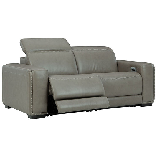 Correze - Gray - 2-Piece Power Reclining Sectional