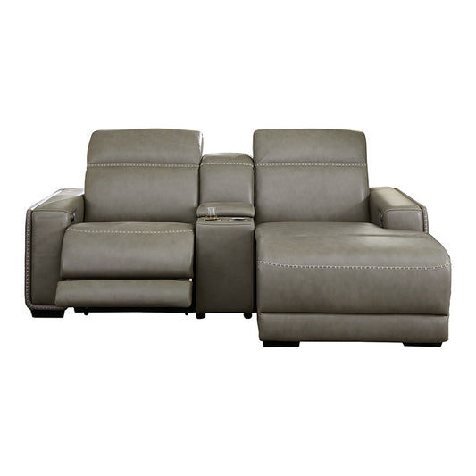 Correze - Gray - 3-Piece Power Reclining Sectional With Raf Back Chaise