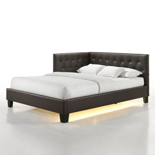 Julesburg - Corner PU Full Bed - Brown