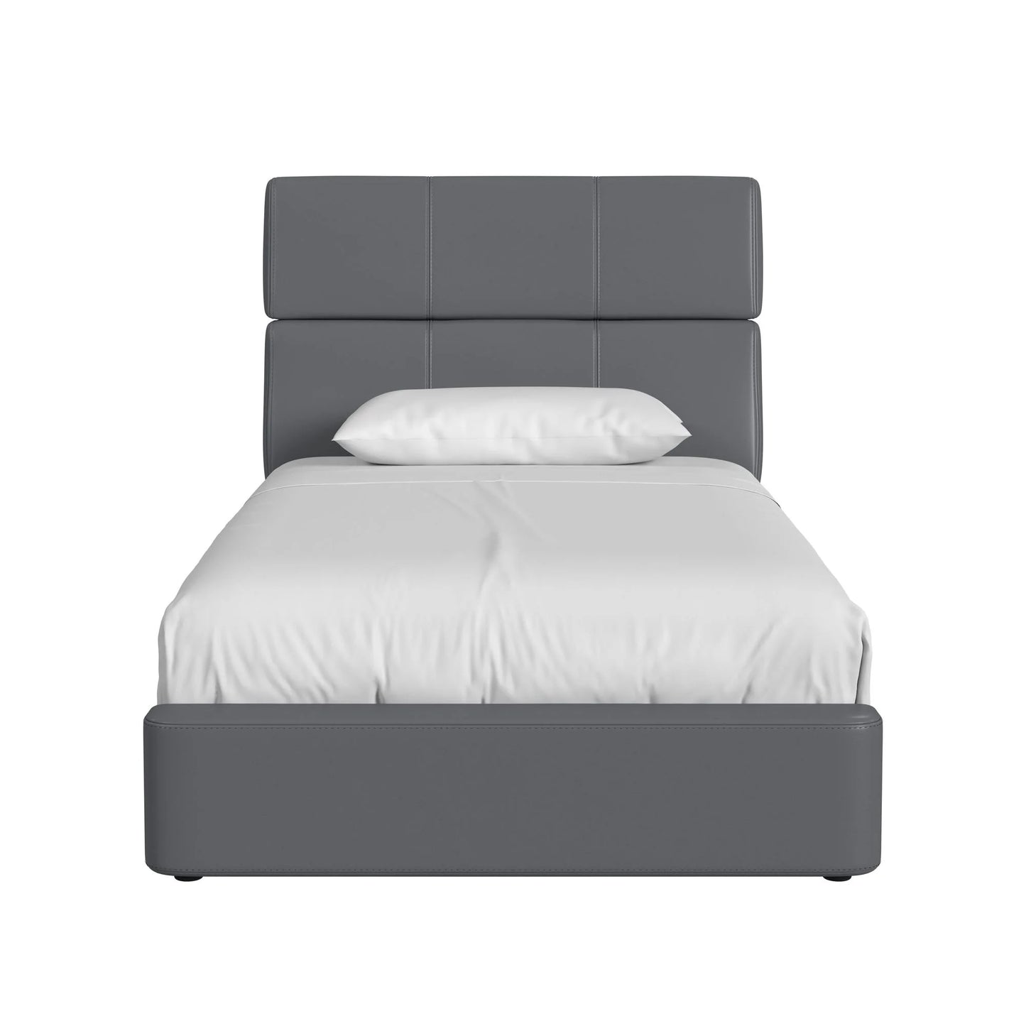 Valari - PU Twin Bed - Gray