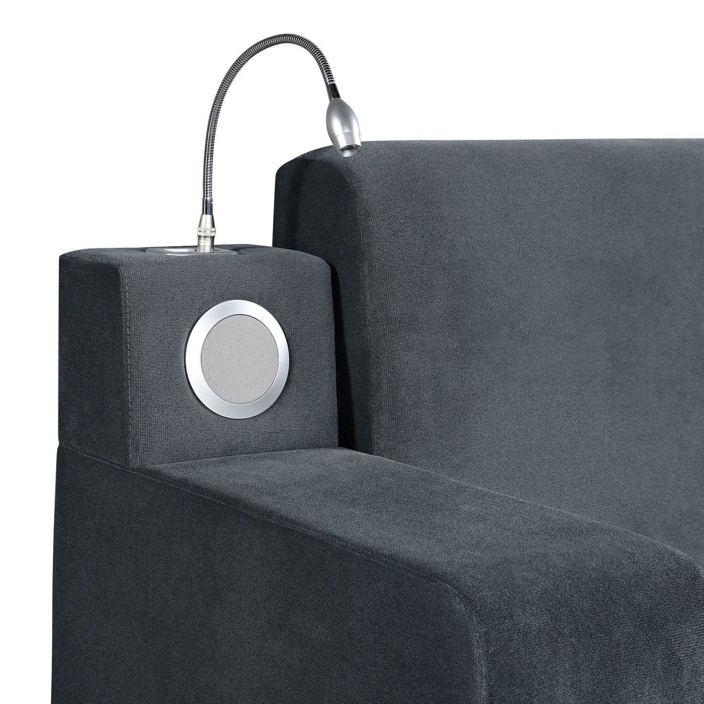 Ottawa - King Upholstered Transformer Bed With Electronic Features - Gray Linen