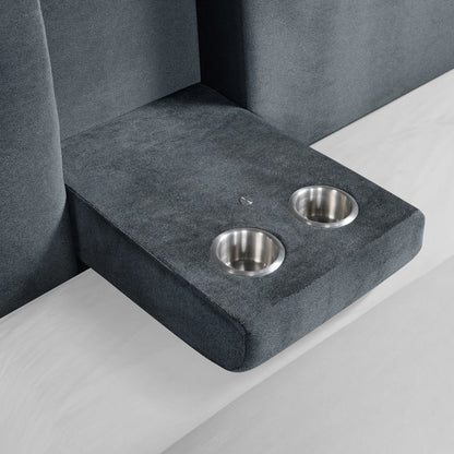 Ottawa - Queen Upholstered Transformer Bed With Electronic Features - Gray Linen