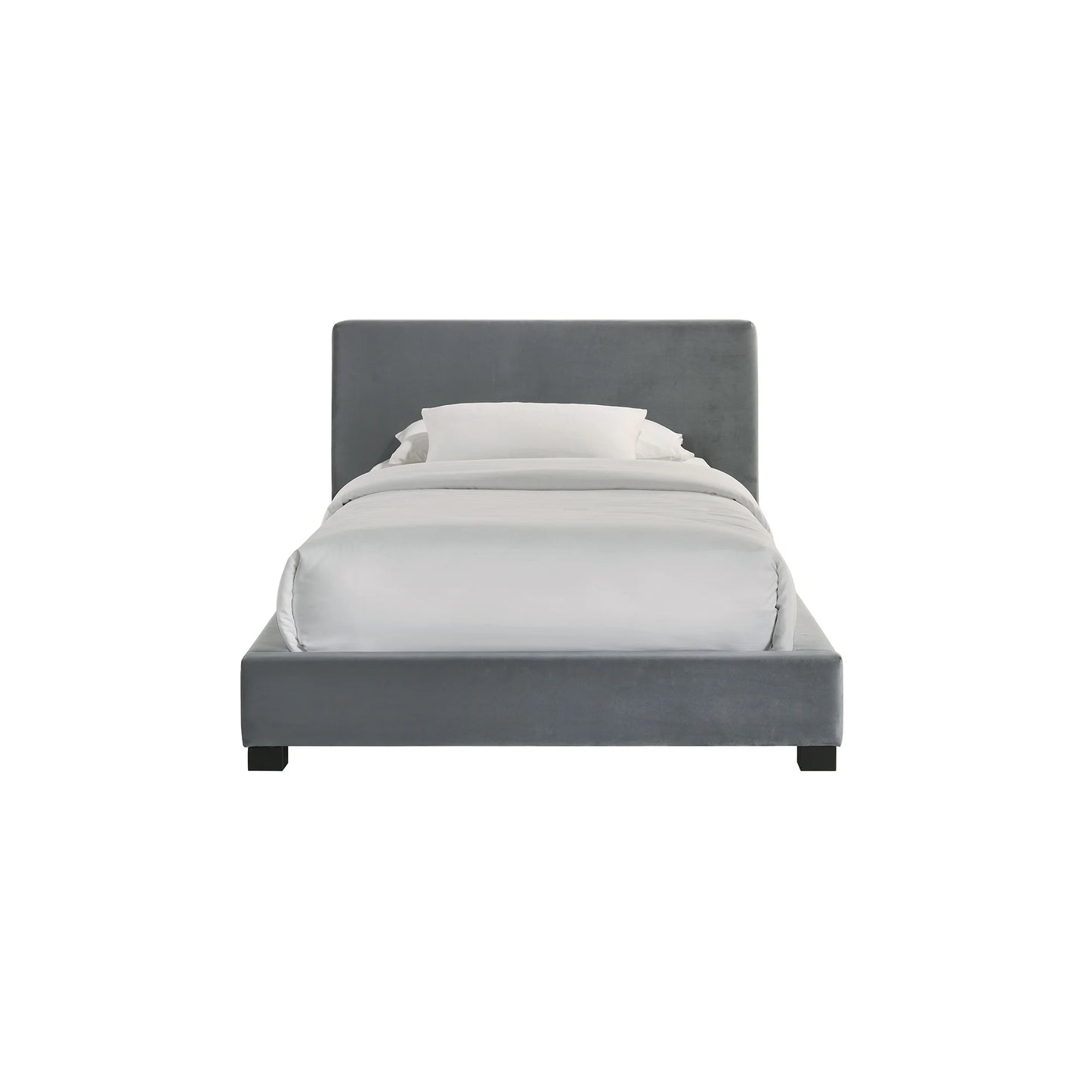 Brookhaven - Twin Upholstered Bed - Gray