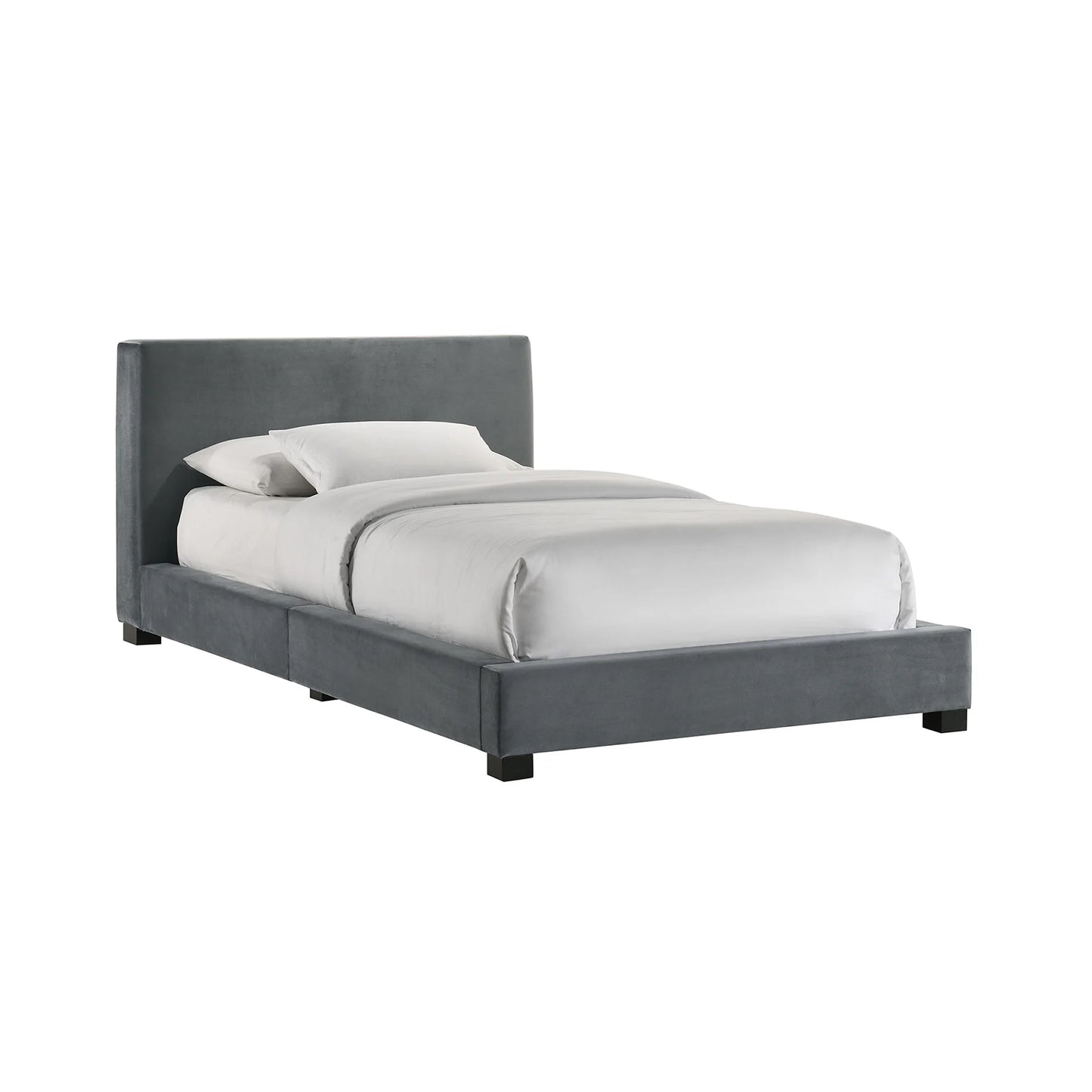 Brookhaven - Twin Upholstered Bed - Gray