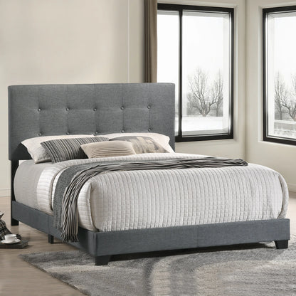 Addyson - Upholstered Queen Bed - Gunmetal