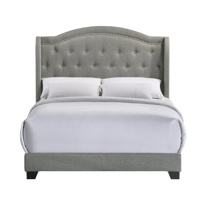 Rhyan - Upholstered Full Bed - Smoke Finish