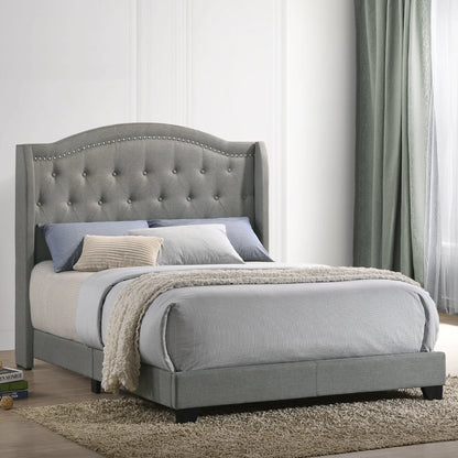 Rhyan - Upholstered Full Bed - Smoke Finish