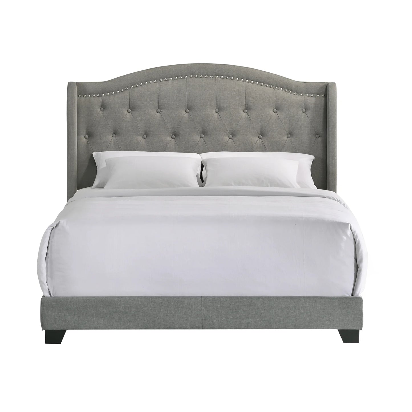Rhyan - Upholstered Queen Bed - Smoke Finish