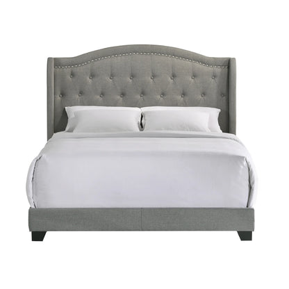Rhyan - Upholstered Queen Bed - Smoke Finish