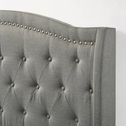 Rhyan - Upholstered Queen Bed - Smoke Finish