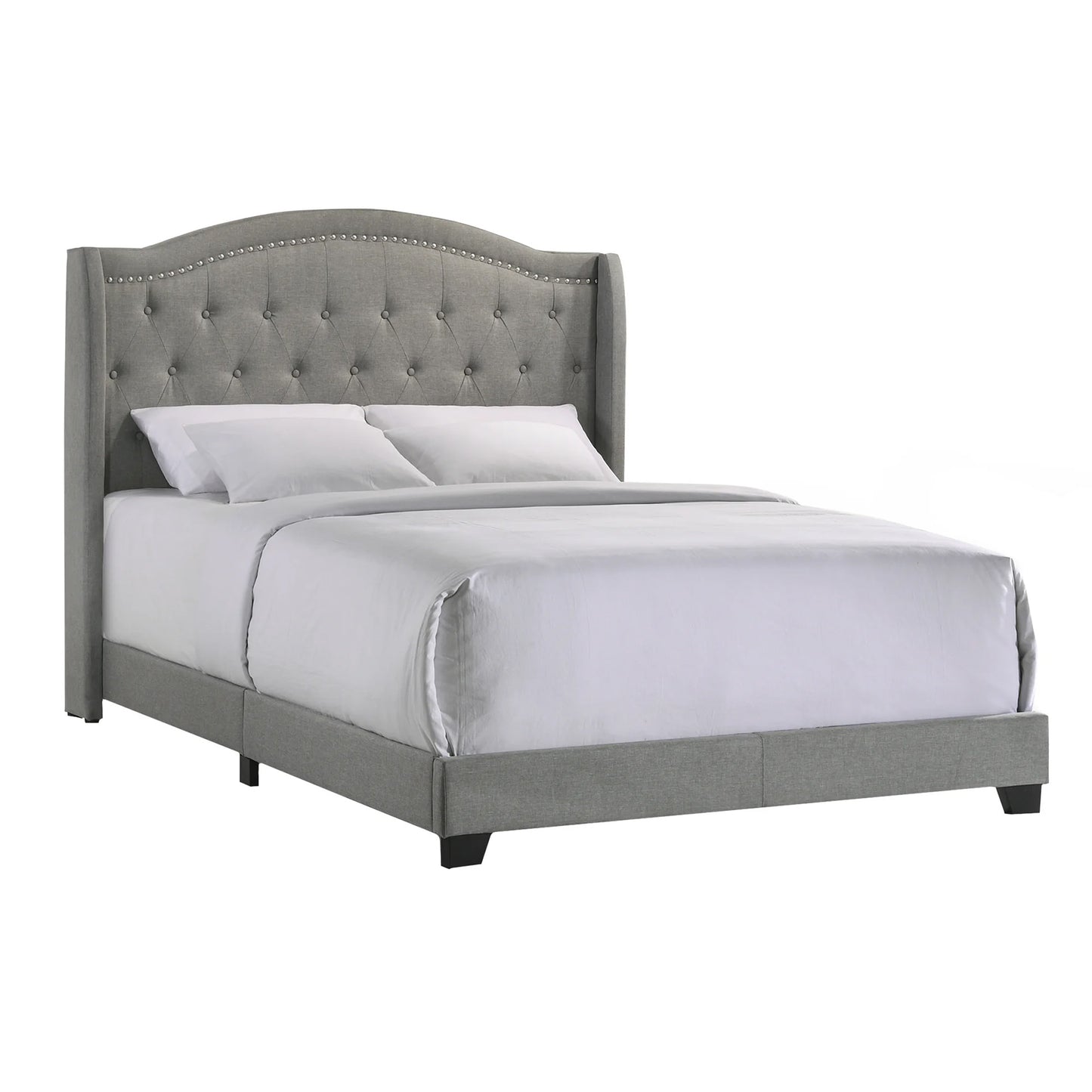 Rhyan - Upholstered Queen Bed - Smoke Finish