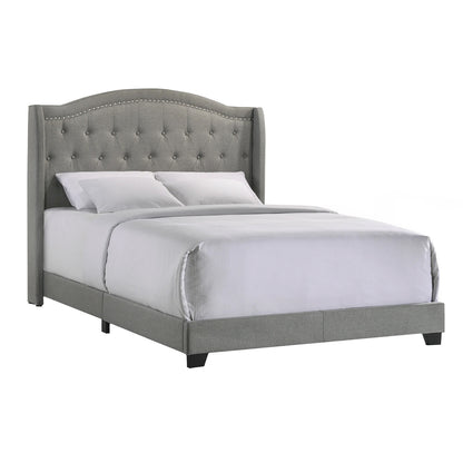 Rhyan - Upholstered Queen Bed - Smoke Finish