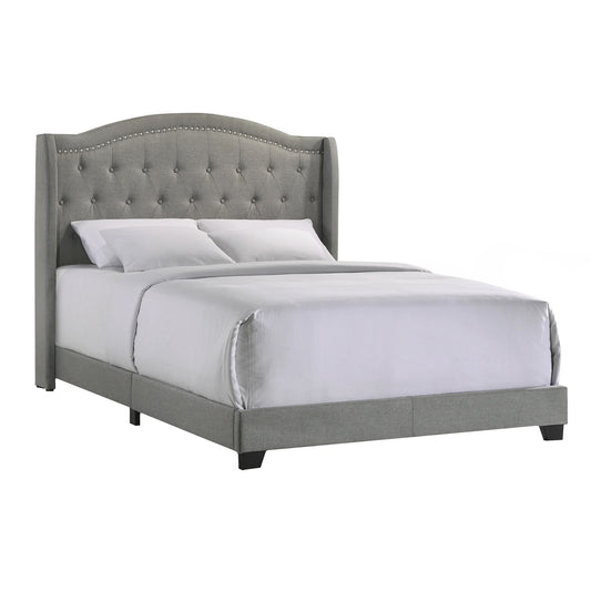 Rhyan - Upholstered Queen Bed - Smoke Finish