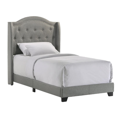 Rhyan - Upholstered Twin Bed - Smoke Finish
