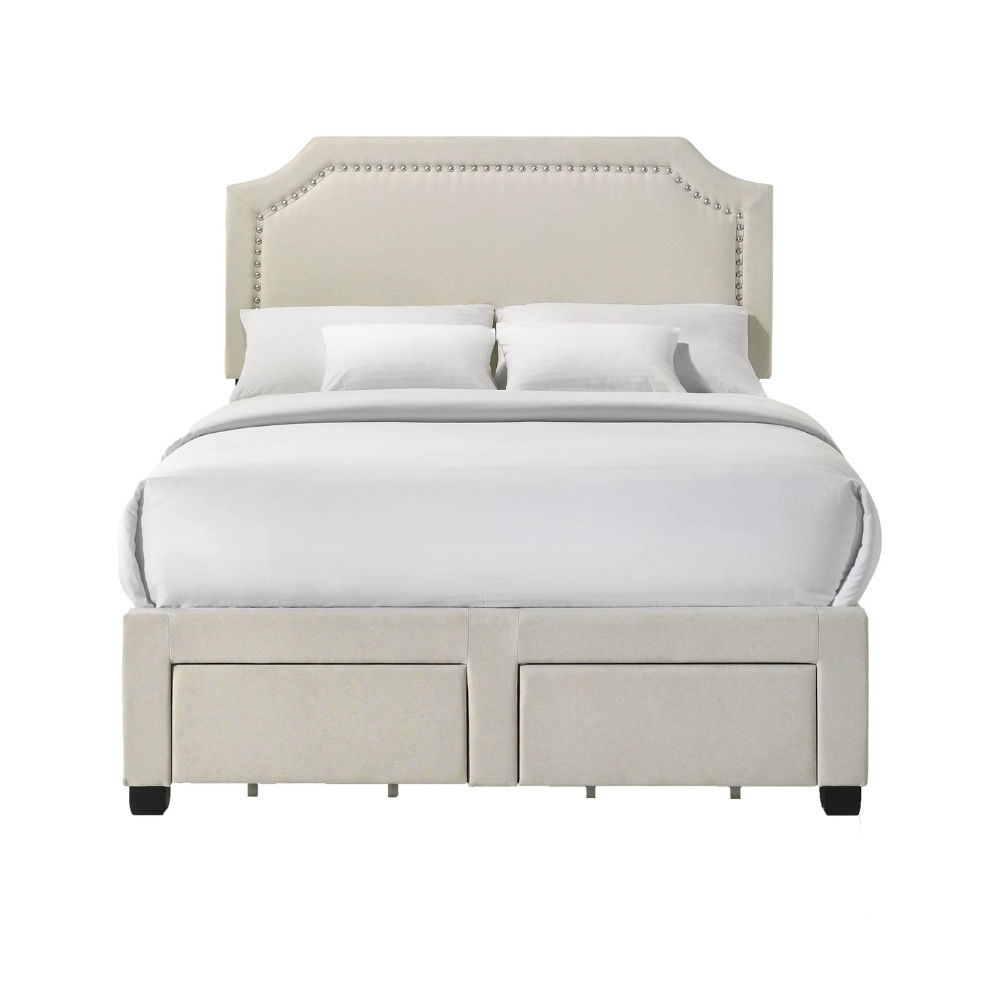 Tropic - Full Storage Bed - Beige