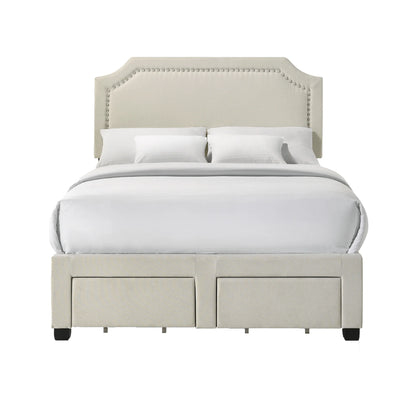 Tropic - Full Storage Bed - Beige