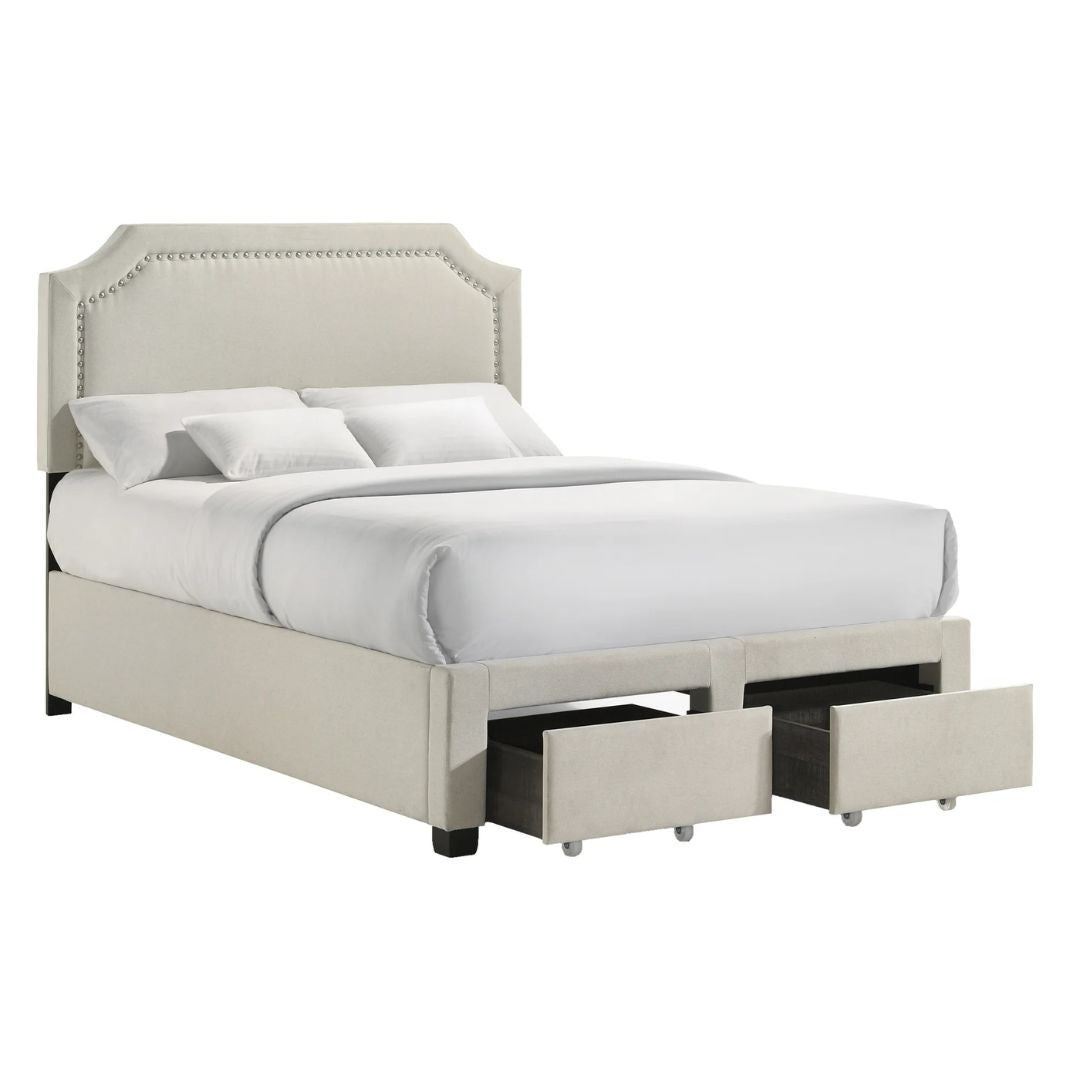 Tropic - Full Storage Bed - Beige