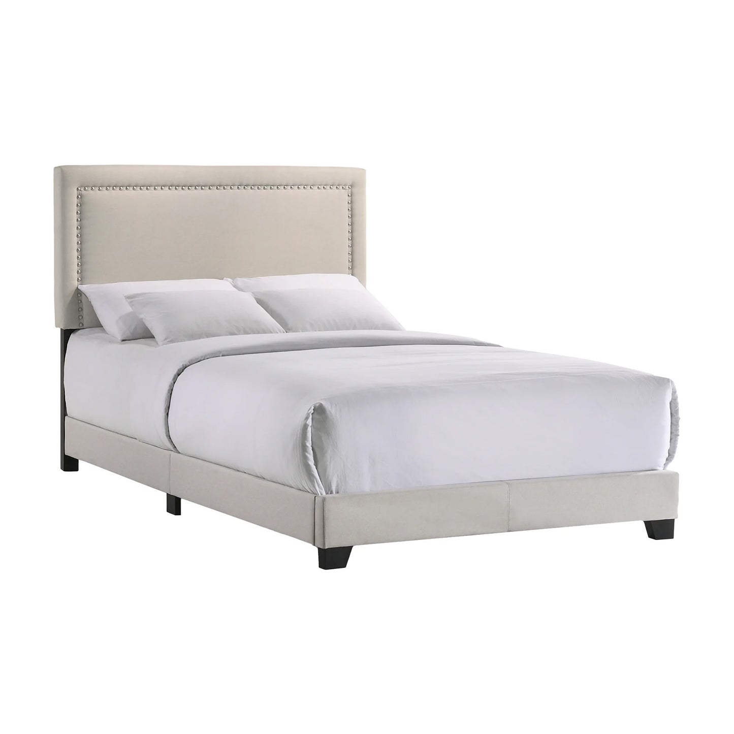 Zion - Upholstered Full Bed - Fog