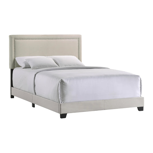 Zion - Upholstered Queen Bed - Fog