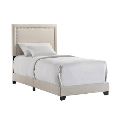 Zion - Upholstered Twin Bed - Fog