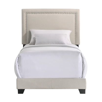 Zion - Upholstered Twin Bed - Fog