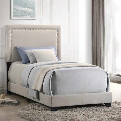 Zion - Upholstered Twin Bed - Fog