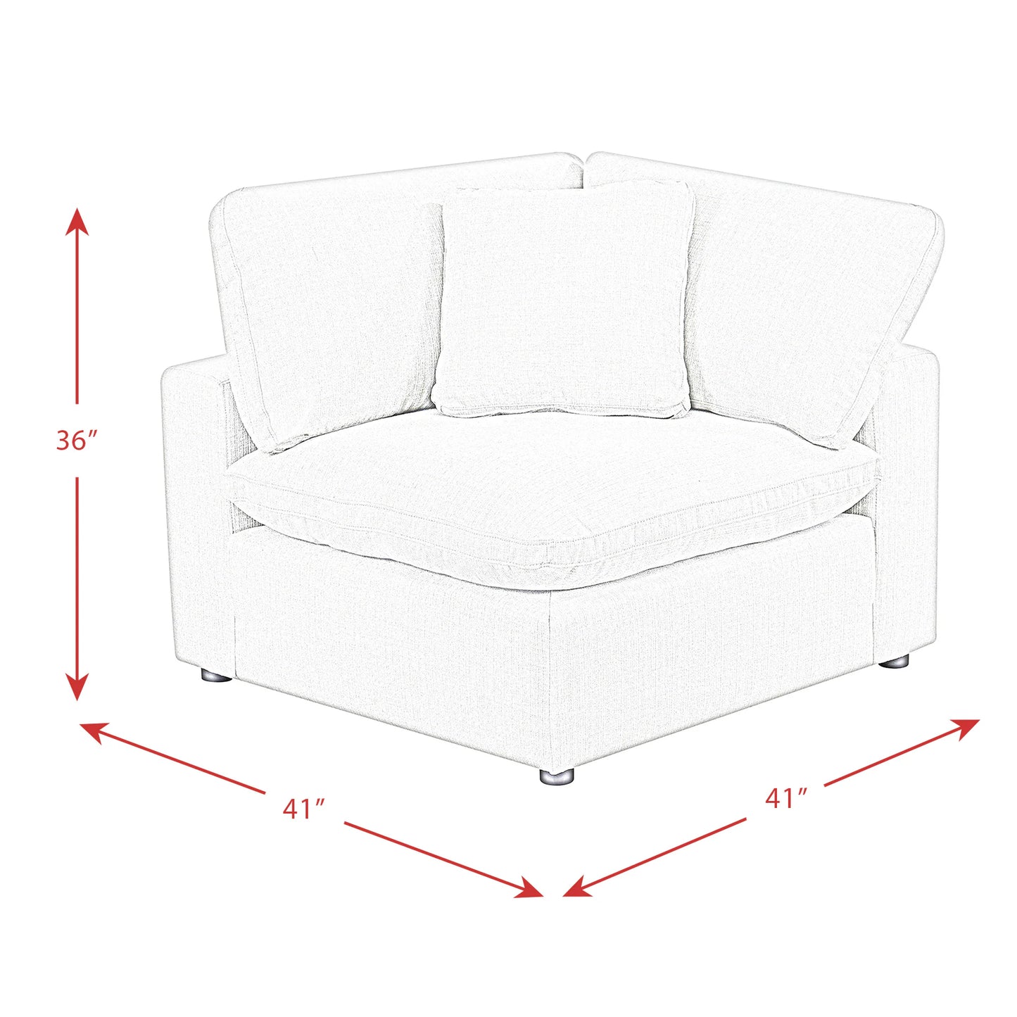 Cloud 9 - Modular 5 Piece Living Room Set - Zaftag Ebony