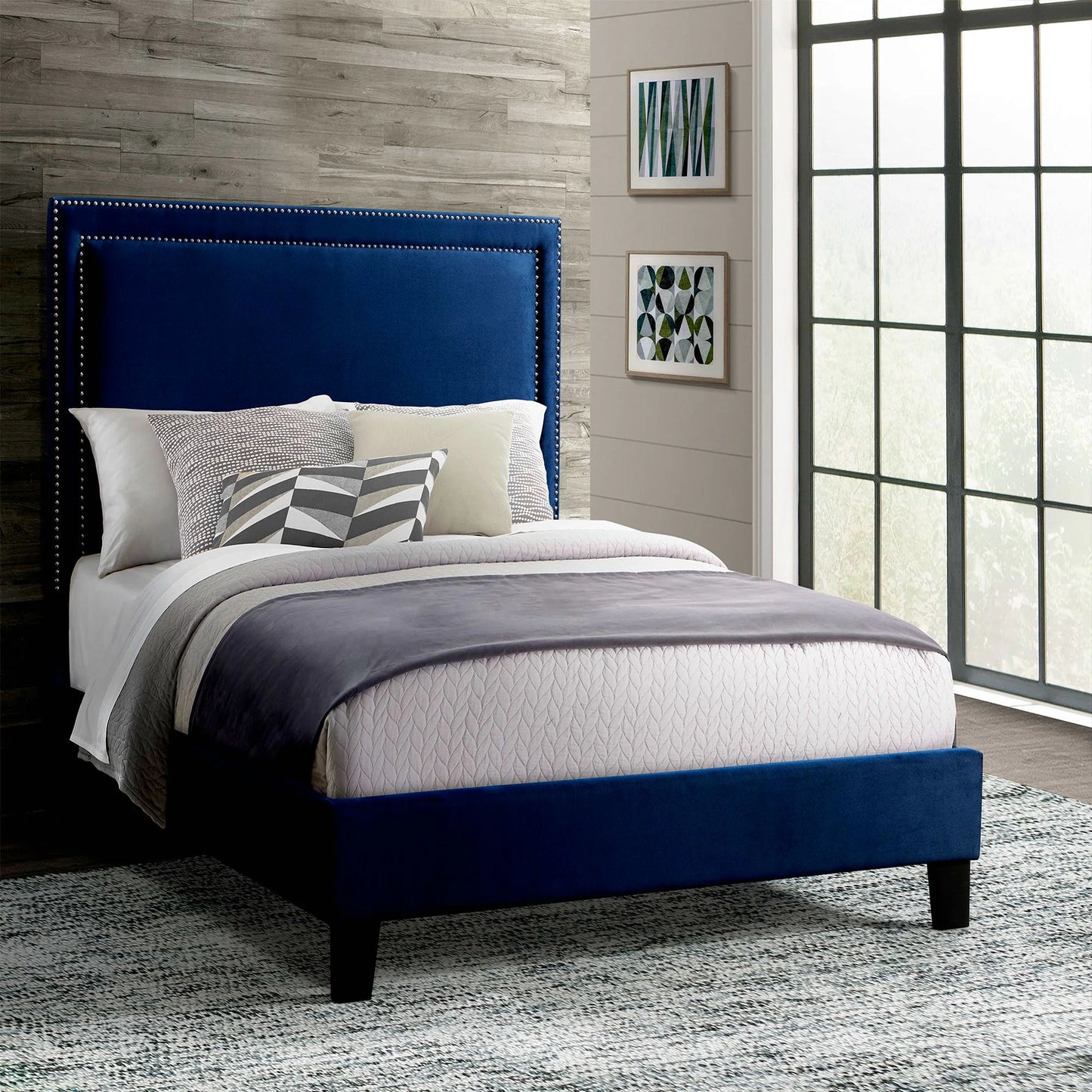 Ericson - King Bed - Navy